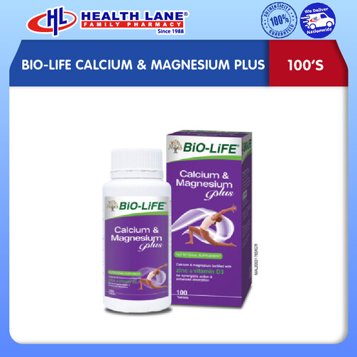 BIO-LIFE CALCIUM & MAGNESIUM PLUS 100'S